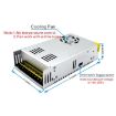 Picture of S-400-36 DC36V 11A 400W Light Bar Regulated Switching Power Supply LED Transformer, Size: 215 x 115 x 50mm