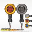 Picture of 1 Pair Motorcycles Universal Rotating LED Dual-color Flow Turn Signal Light (Amber Yellow Light + Blue Light)