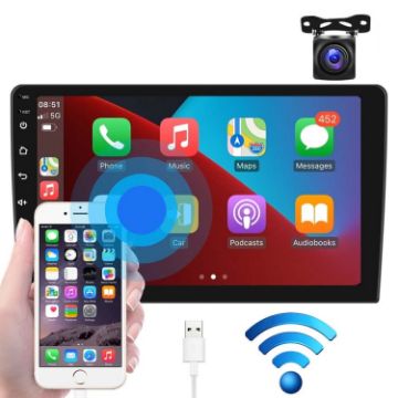 Picture of A3018 9 Inch Android Navigation CarPlay 2+64G Dual-Spindle Universal Central Control Screen Car Navigator Reversing Video Player (Standard+AHD Camera)