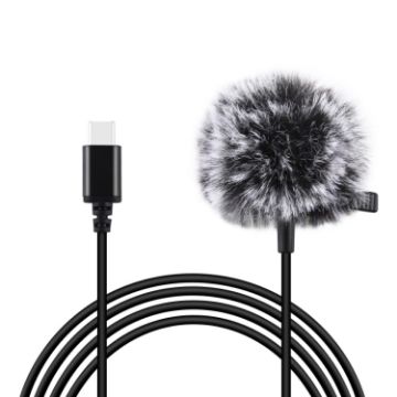 Picture of PULUZ 1.5m USB-C / Type-C Jack Lavalier Wired Condenser Recording Microphone