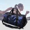 Picture of B-316 Large Capacity Glossy Waterproof Fitness Bag Luggage Bag (Grey)