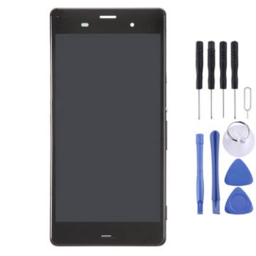 LCD Display + Touch Panel with Frame for Sony Xperia Z3 Dual SIM - Black - 1