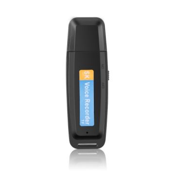 Picture of SK001 Professional Rechargeable U-Disk Portable USB Digital Audio Voice Recorder Pen Support TF Card Up to 32GB Dictaphone Flash Drive (Black)