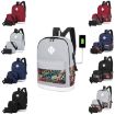 Picture of 3 in 1 College Style Casual Backpack Student USB Charging Backpack (Leaves Red)