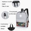 Picture of 3 in 1 College Style Casual Backpack Student USB Charging Backpack (Leaves Red)