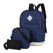 Picture of 3 in 1 College Style Casual Backpack Student USB Charging Backpack (Blue)