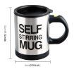 Picture of 400ml Mugs Automatic Electric Self Stirring Mug Cup Coffee Milk Mixing Mug Smart Stainless Steel Juice Mix Cup Drinkware (Black)