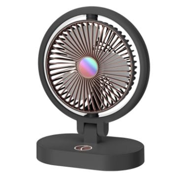 Picture of USB Lighting Fan Home Rotatable Dressing Table Fill Light Small Fan (Black)