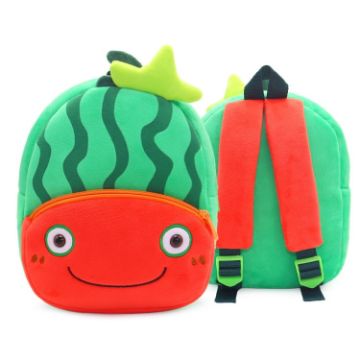 Picture of Vegetable Fruit Series Cartoon Plush Kids Backpack Children School Bags (Watermelon)