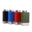 Picture of 9oz Portable 304 Stainless Steel Flagon Whiskey Vodka Wine Pot Hip Flask (Blue)