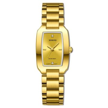 Picture of BINBOND N321 Square Temperament Metal 30M Waterproof Quartz Watch, Color: Gold