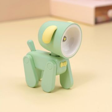 Picture of Rechargeable DIY Cartoon Night Light Desktop Ornament Mini Table Lamp (Puppy Green)