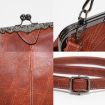 Picture of 036 Vintage Buckle Handbags Leather Adjustable Crossbody Bag (Lace Orange)