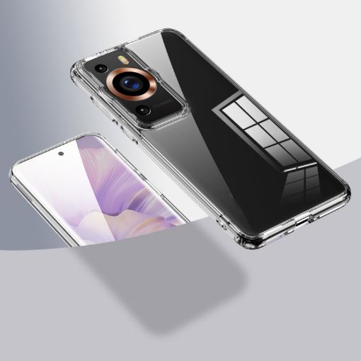 Picture of For Huawei P60 Pro Armor Clear TPU Hard PC Phone Case (Clear)