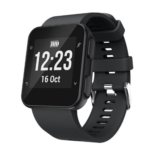 Black Silicone Sport Watch Band for Garmin Forerunner 35 - 1