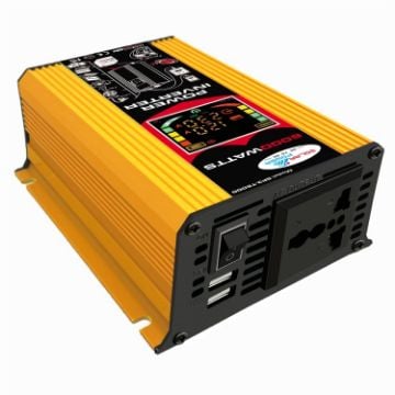 Picture of Tang III Generation 12V to 220V 6000W Car Power Inverter with LCD Display & Dual USB (Yellow)