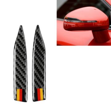 Picture of Car Carbon Fiber German Flag Pattern Rearview Mirror Anti-collision Sticker for Audi TT, Left and Right Drive Universal, A Style