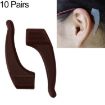 Picture of 10 Pairs Glasses Non-slip Cover Ear Support Glasses Foot Silicone Non-slip Sleeve (Brown)