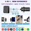 Picture of One by Two 3 in 1 Mini Wireless Lavalier Microphone for iPhone / iPad / Android / PC Camera