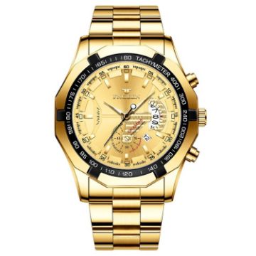 Picture of FNGEEN S001 Men Waterproof Watch Calendar Watch (Full Gold Gold Surface)