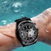 Picture of FNGEEN S001 Men Waterproof Watch Calendar Watch (Black Steel Blue Surface)