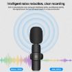 Picture of PULUZ Wireless Lavalier Noise Reduction Reverb Microphone for 8-Pin Device, Support Phone Charging (Black)