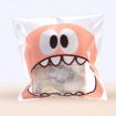 Picture of 100 PCS Cute Big Teech Mouth Monster Plastic Bag Wedding Birthday Cookie Candy Gift OPP Packaging Bags, Gift Bag Size:10x10cm (Pink)