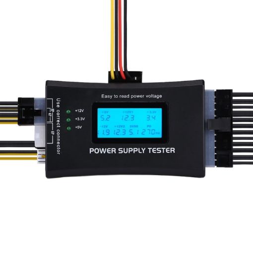 Digital LCD Display PC Computer Power Supply Tester - Black - 1