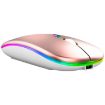 Picture of 3 Keys RGB Backlit Silent Bluetooth Wireless Dual Mode Mouse (Rose Gold)