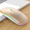 Picture of 3 Keys RGB Backlit Silent Bluetooth Wireless Dual Mode Mouse (Gold)