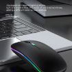Picture of 3 Keys RGB Backlit Silent Bluetooth Wireless Dual Mode Mouse (Gold)