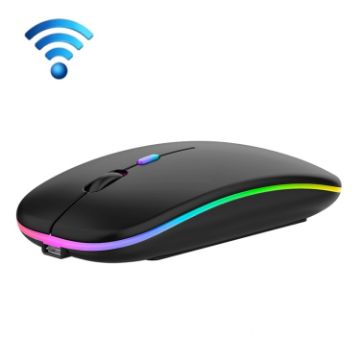 Picture of 3 Keys RGB Backlit Silent Bluetooth Wireless Dual Mode Mouse (Black)