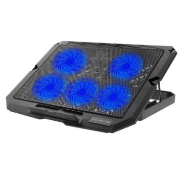 Picture of X5 Game Work Mute 5-Fan 7-Gear Adjustable Height Laptop Cooling Stand (Blue)