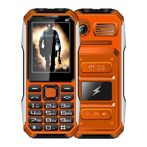 Picture of A6 4G Triple Proofing Elder Phone, Waterproof, Shockproof, Dustproof, 6800mAh Battery (Orange)