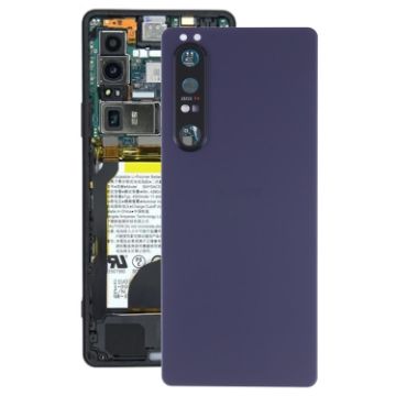 Sony Xperia 1 III Battery Back Cover with Camera Lens - Purple - 1