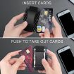 Picture of Credit Card Holder Wallets RFID Blocking Slim Metal Card Clip, Color: Black Forging Carbon