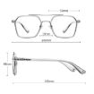 Picture of A5 Double Beam Polarized Color Changing Myopic Glasses, Lens: -50 Degrees Change Tea Color (Black Gold Frame)