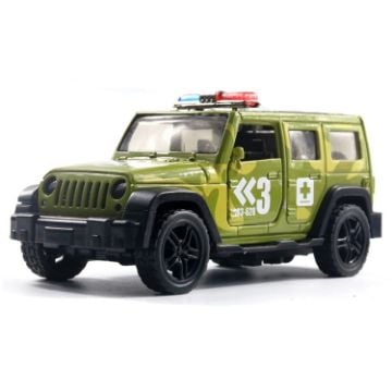 Picture of 1:36 Off-road Police Car Ambulance Model Boy Car Toy With Sound and Light (Green)