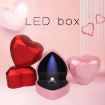 Picture of 017015-20 Heart-shaped LED Light Ring Necklace Storage Box without Jewelry, Spec: Ring (Gold)