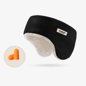 Picture of Golovejoy Winter Warm Soundproof Earmuffs + Earplugs Set Sleep Eye Mask (Black)