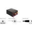Digital Optical Coaxial Toslink to Analog RCA Audio Converter - Black - 6