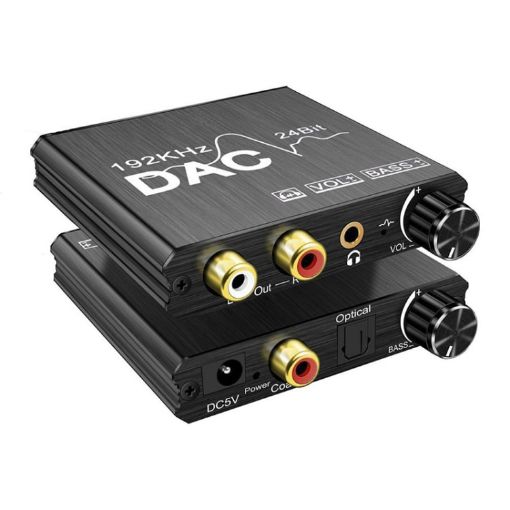 Digital to Analog Audio Converter Stereo Extractor DAC Amplifier - 192Khz 24Bit - 1