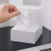 Picture of Creative Simple Household Plastic Tissue Paper Storage Box (White)