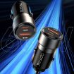 Picture of Yesido Y55 With Double Type-C/USB-C Port Line Car Charger QC3.0+PD30W Type-C/USB-C+USB Dual Port Quick Charge (Black)