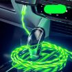Picture of 2 in 1 USB to Type-C / USB-C + Micro USB Magnetic Absorption Colorful Streamer Charging Cable, Length: 1m (Green Light)