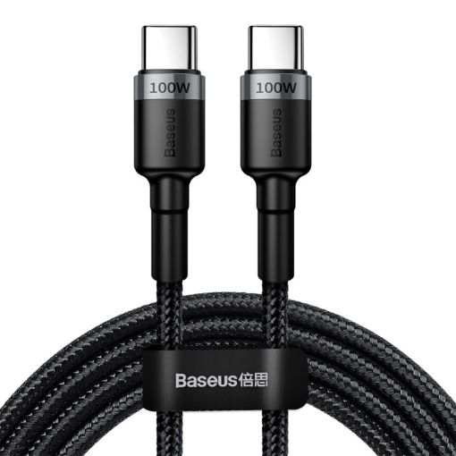 Picture of Baseus Cafule Series USB-C / Type-C PD 2.0 100W Flash Charging Cable, Length: 2m (Black Grey)