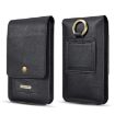 DG.MING Leather Waist Bag w/Card Slots & Hook - Fits Phones up to 6.5" - 1