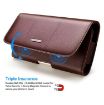 Nuoku Magnetic Flaps Leather Belt Case for Smart Phones, Size 17.3 x 8 x 2.5cm - 3