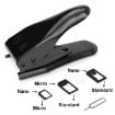 Picture of Nano Sim Cutter for iPhone/Samsung/Huawei/Xiaomi (With Adapters & Eject Pin) (Black)