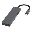 Picture of 5 in 1 Type-c to HDMI + 2 x USB 3.0 + SD / TF Card Slot HUB Adapter